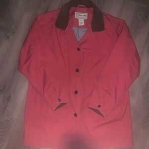LL Bean barn farmer  fall vintage utility mid length cotton jacket coat 1X women